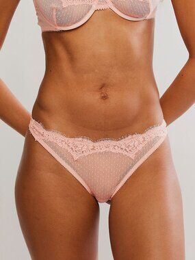 Free People Blush Pink Lace Bikini Panty